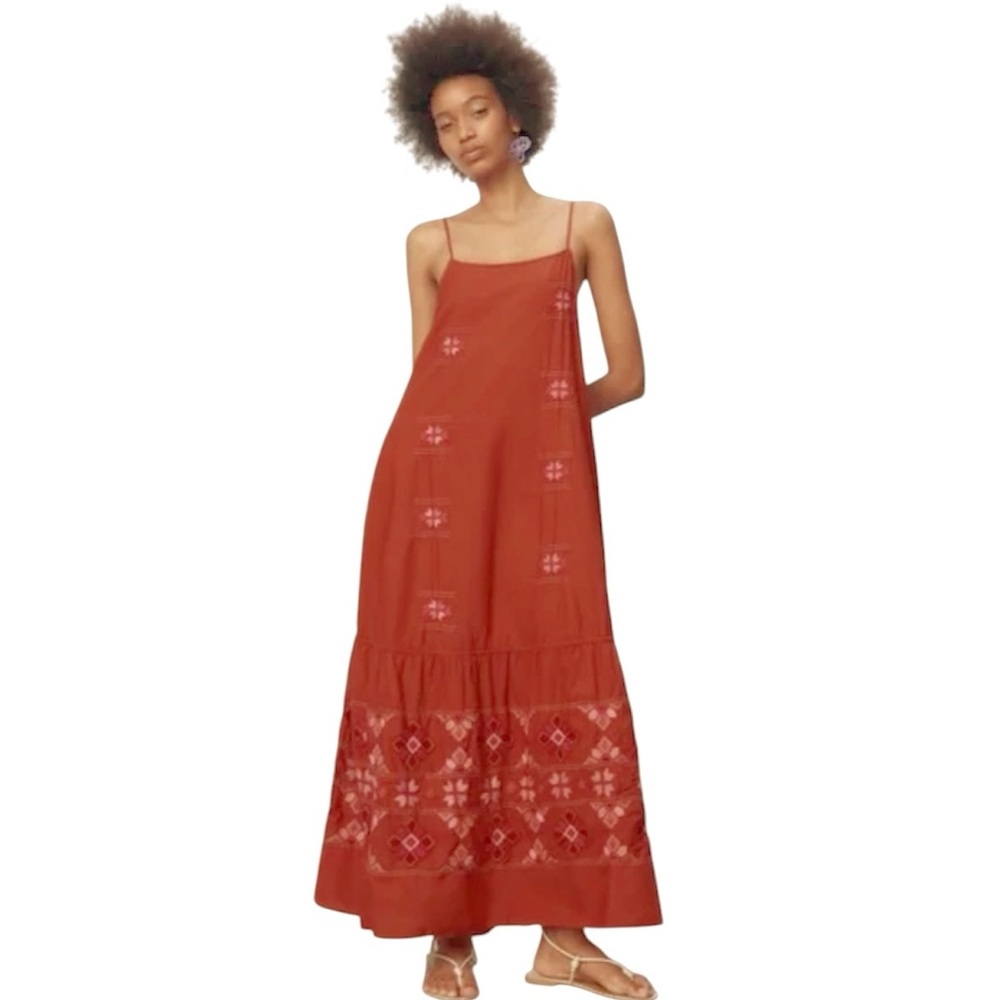Zara Embroidered Maxi Dress